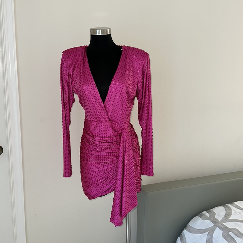 Raisavanessa Embellished Draped Mini Dress - Picture 8 of 11